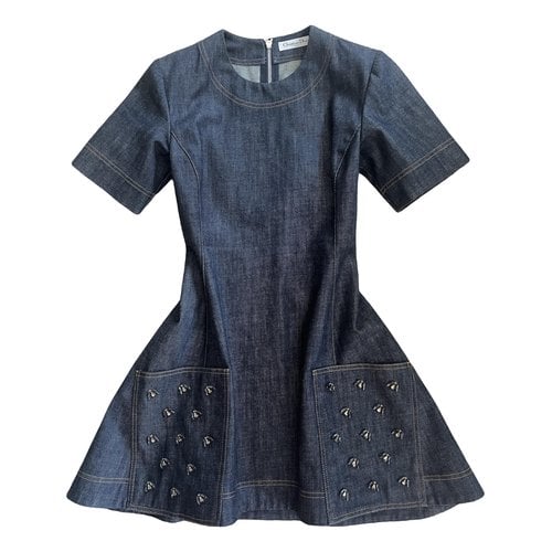 Pre-owned Dior Mini Dress In Blue