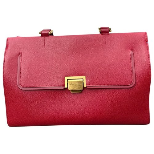 Pre-owned Smythson Leather Handbag In Red