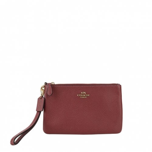 Pre-owned Coach Leather Purse In Burgundy