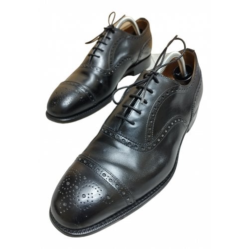 Pre-owned Church's Leather Lace Ups In Black