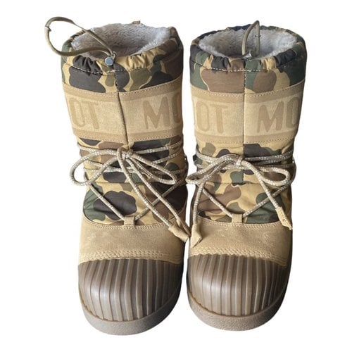 Pre-owned Moon Boot Snow Boots In Camel