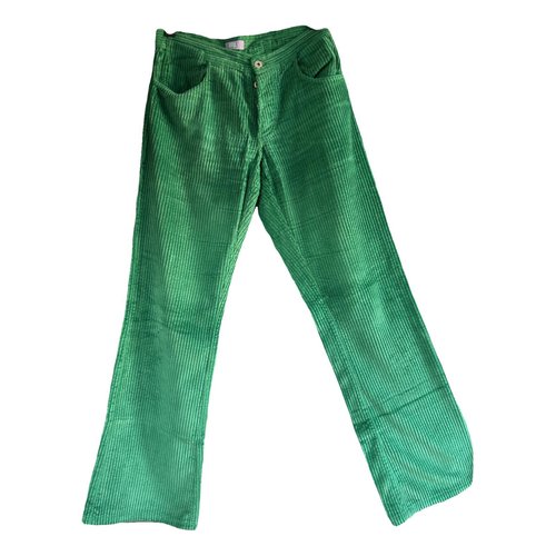 Pre-owned Erl Trousers In Green