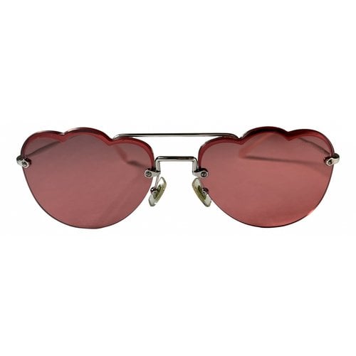 Pre-owned Miu Miu Sunglasses In Silver