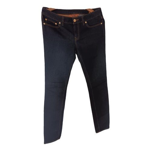 Pre-owned Tory Burch Straight Jeans In Blue