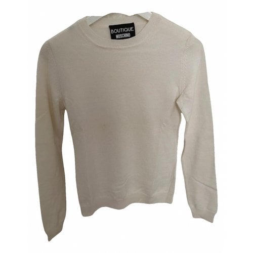 Pre-owned Moschino Wool Jumper In White