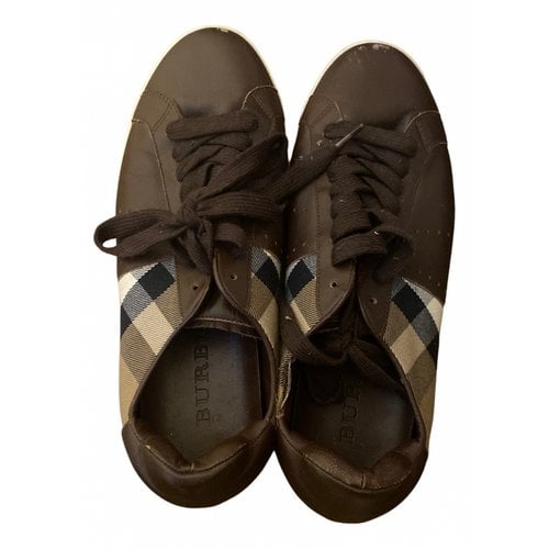 Pre-owned Burberry Leather Lace Ups In Brown