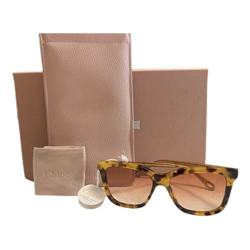 Pre-owned Chloé Sunglasses In Camel