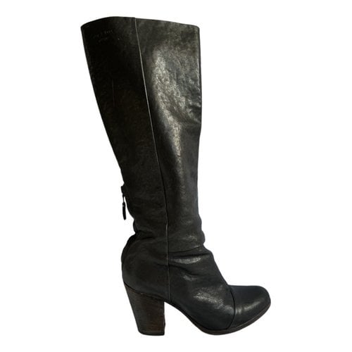 Pre-owned Rag & Bone Patent Leather Boots In Black