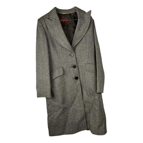 Pre-owned Burberry Wool Coat In Grey