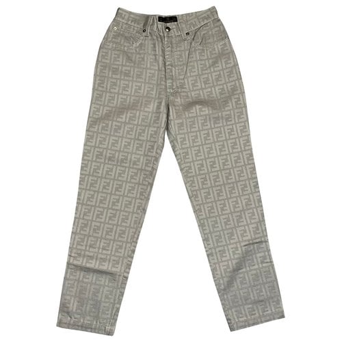 Pre-owned Fendi Chino Pants In Grey