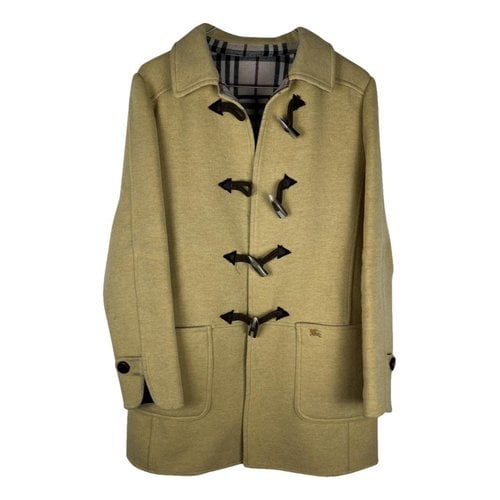 Pre-owned Burberry Wool Dufflecoat In Yellow
