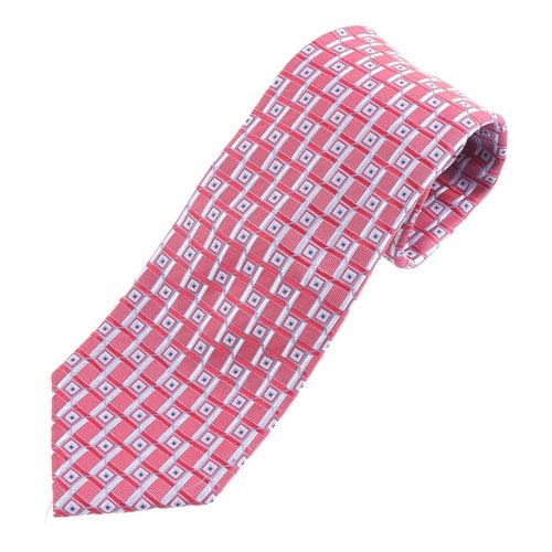 Pre-owned Balmain Silk Tie In Pink
