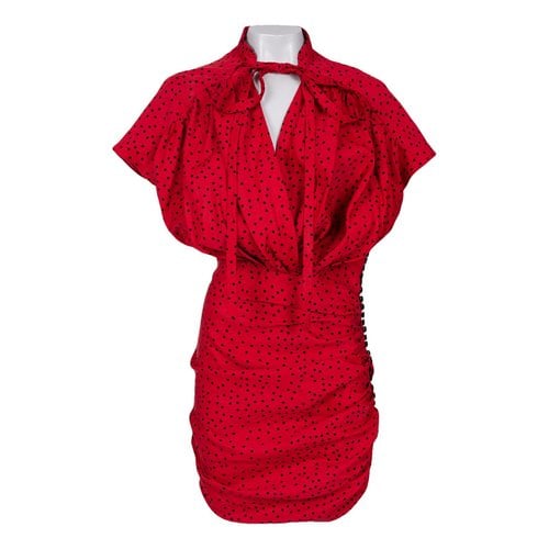 Pre-owned Magda Butrym Linen Mini Dress In Red