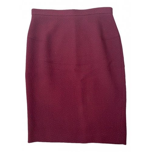 Pre-owned Roland Mouret Mid-length Skirt In Burgundy