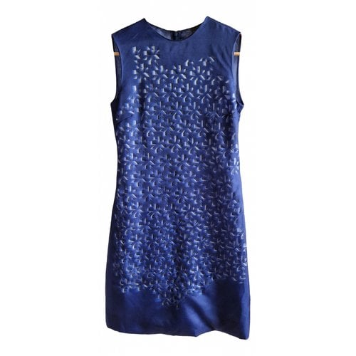 Pre-owned Fendi Silk Mid-length Dress In Blue