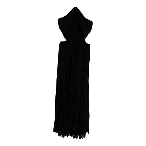 Pre-owned Amur Maxi Dress In Black