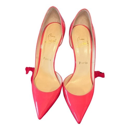 Pre-owned Christian Louboutin Pigalle Plato Patent Leather Heels In Pink