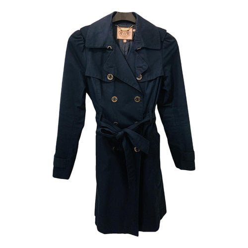 Pre-owned Juicy Couture Trench Coat In Blue