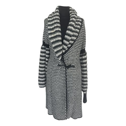 Pre-owned Chanel Wool Cardi Coat In Multicolour