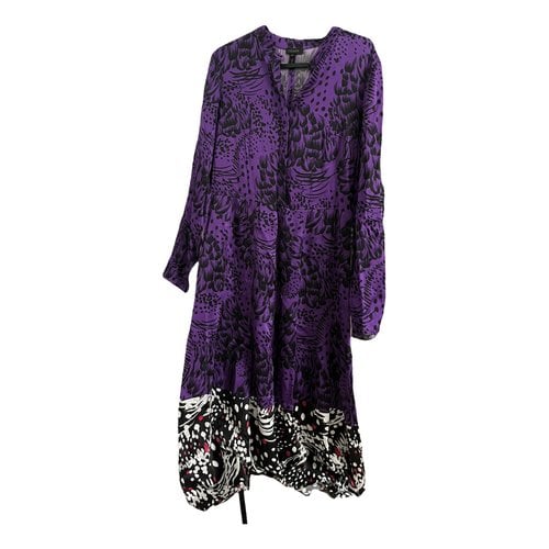 Pre-owned Escada Silk Mid-length Dress In Purple