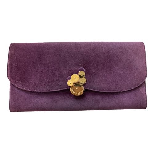 Pre-owned Bvlgari Clutch Bag In Purple