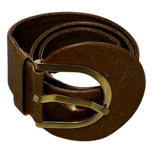 Pre-owned Givenchy Leather Belt In Camel