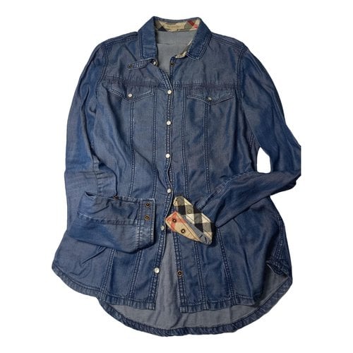 Pre-owned Burberry Blouse In Blue
