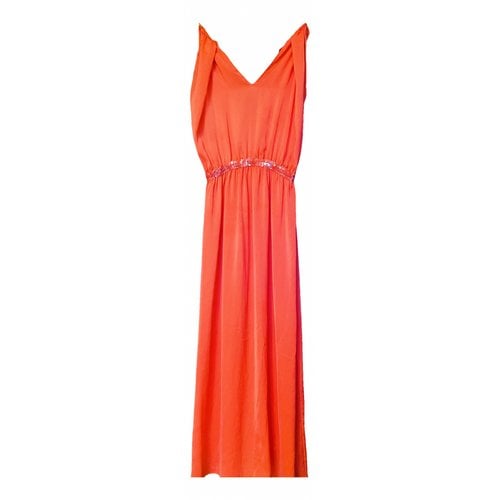 Pre-owned Pinko Silk Maxi Dress In Pink