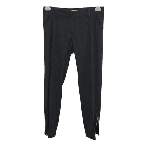 Pre-owned Balenciaga Wool Trousers In Anthracite