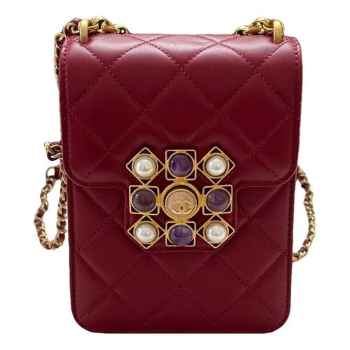 Pre-owned Chanel Trendy Cc Flap Leather Crossbody Bag In Red