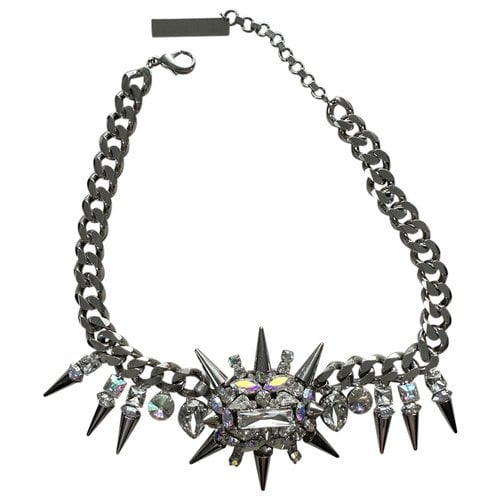 Pre-owned Philipp Plein Long Necklace In Silver