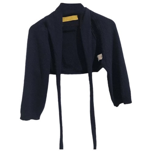 Pre-owned Lanvin Cashmere Cardigan In Blue