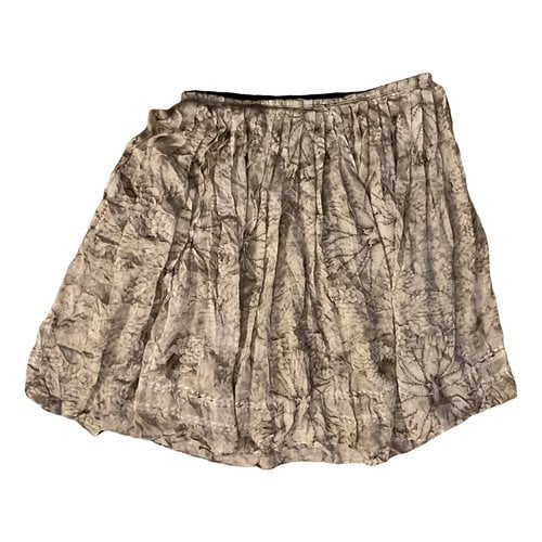 Pre-owned Givenchy Silk Mid-length Skirt In Beige