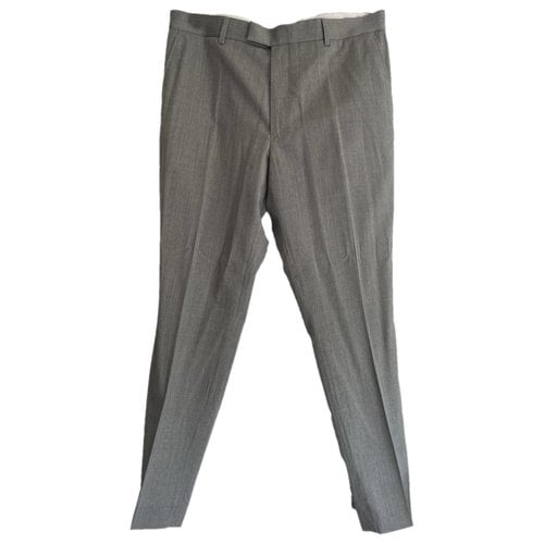 Pre-owned Calvin Klein 205w39nyc Wool Trousers In Grey