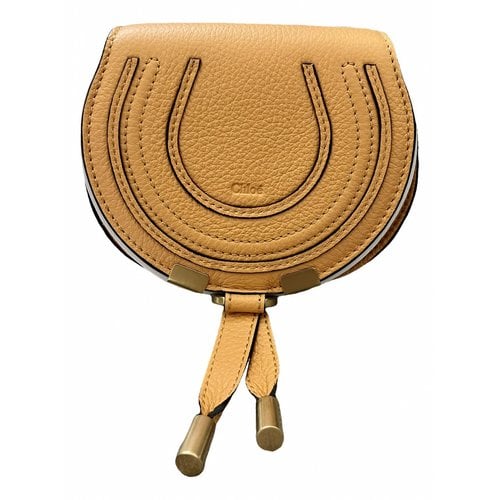Pre-owned Chloé Marcie Leather Crossbody Bag In Orange
