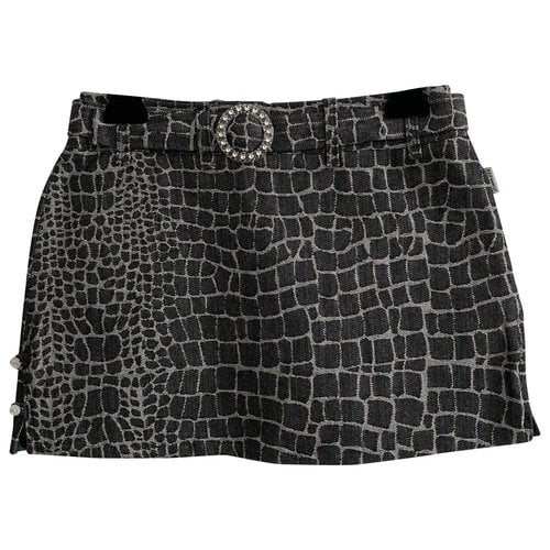 Pre-owned Maisoncléo Mini Skirt In Grey