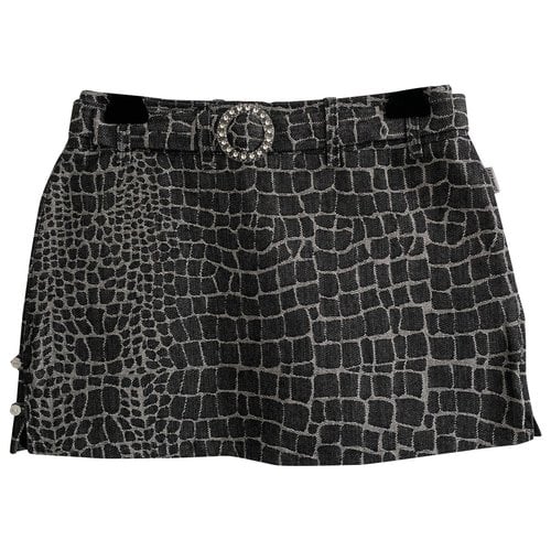 Pre-owned Maisoncléo Mini Skirt In Anthracite