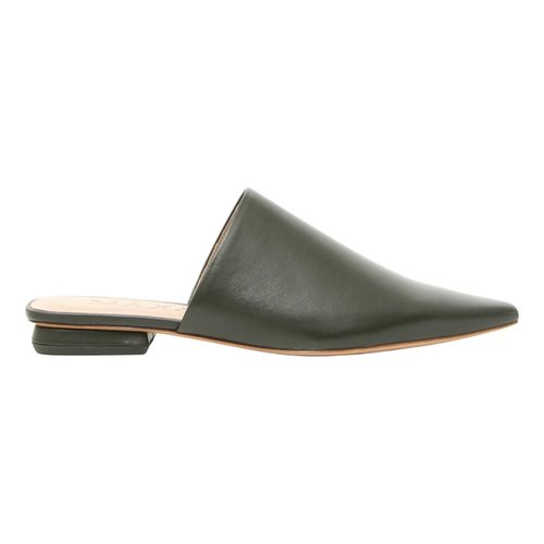 Pre-owned Max & Co Leather Mules In Green