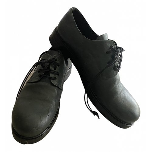 Pre-owned Halmanera Leather Lace Ups In Green