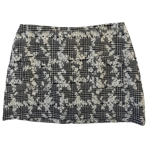 Pre-owned Maisoncléo Wool Mini Skirt In White