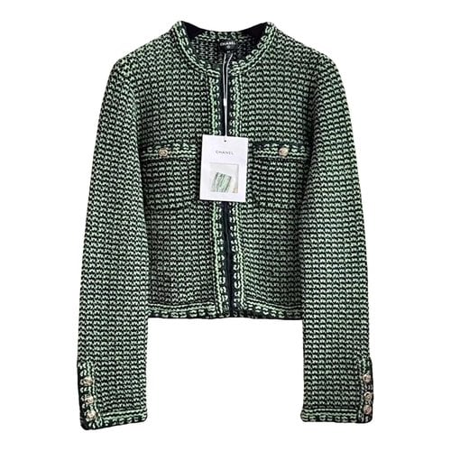 Pre-owned Chanel Cashmere Jacket In Green