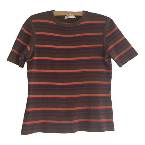 Pre-owned Saint Laurent Jersey Top In Multicolour