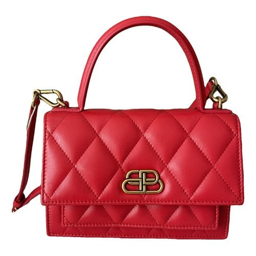 Pre-owned Balenciaga Sharp Leather Crossbody Bag In Red