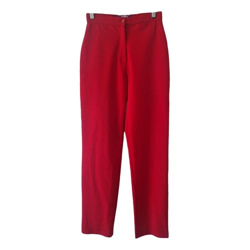 Pre-owned Blumarine Straight Pants In Red