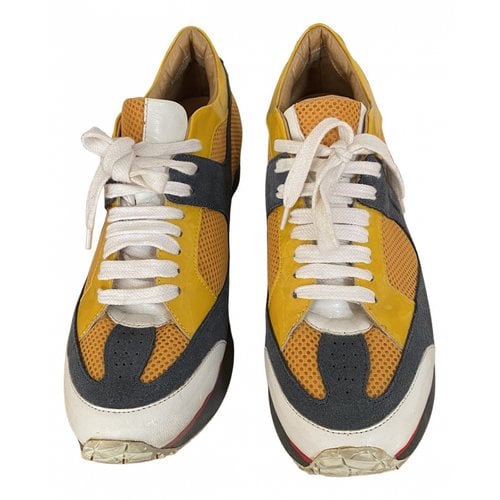 Pre-owned Maison Margiela Leather Trainers In Yellow