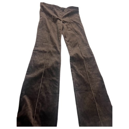 Pre-owned Chloé Velvet Trousers In Brown
