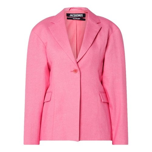Pre-owned Jacquemus Linen Blazer In Pink