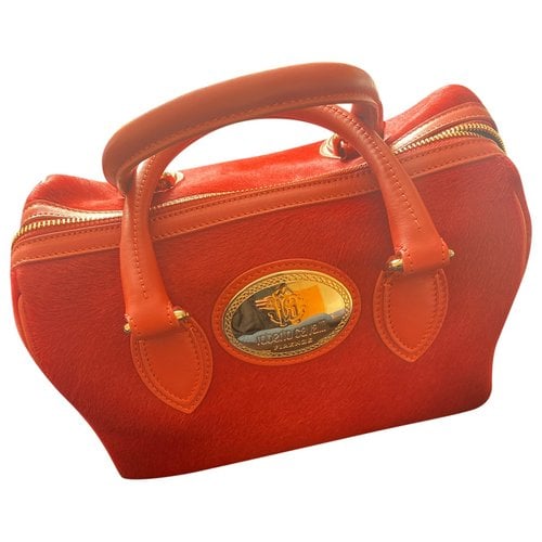 Pre-owned Roberto Cavalli Pony-style Calfskin Handbag In Red