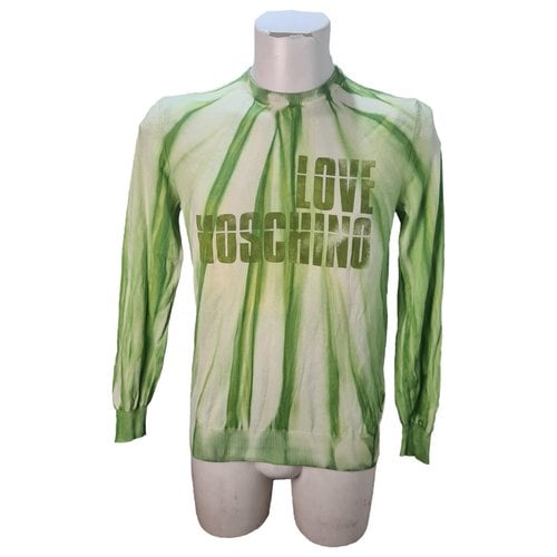 Pre-owned Moschino Pull In Green