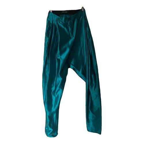 Pre-owned Damir Doma Silk Trousers In Turquoise